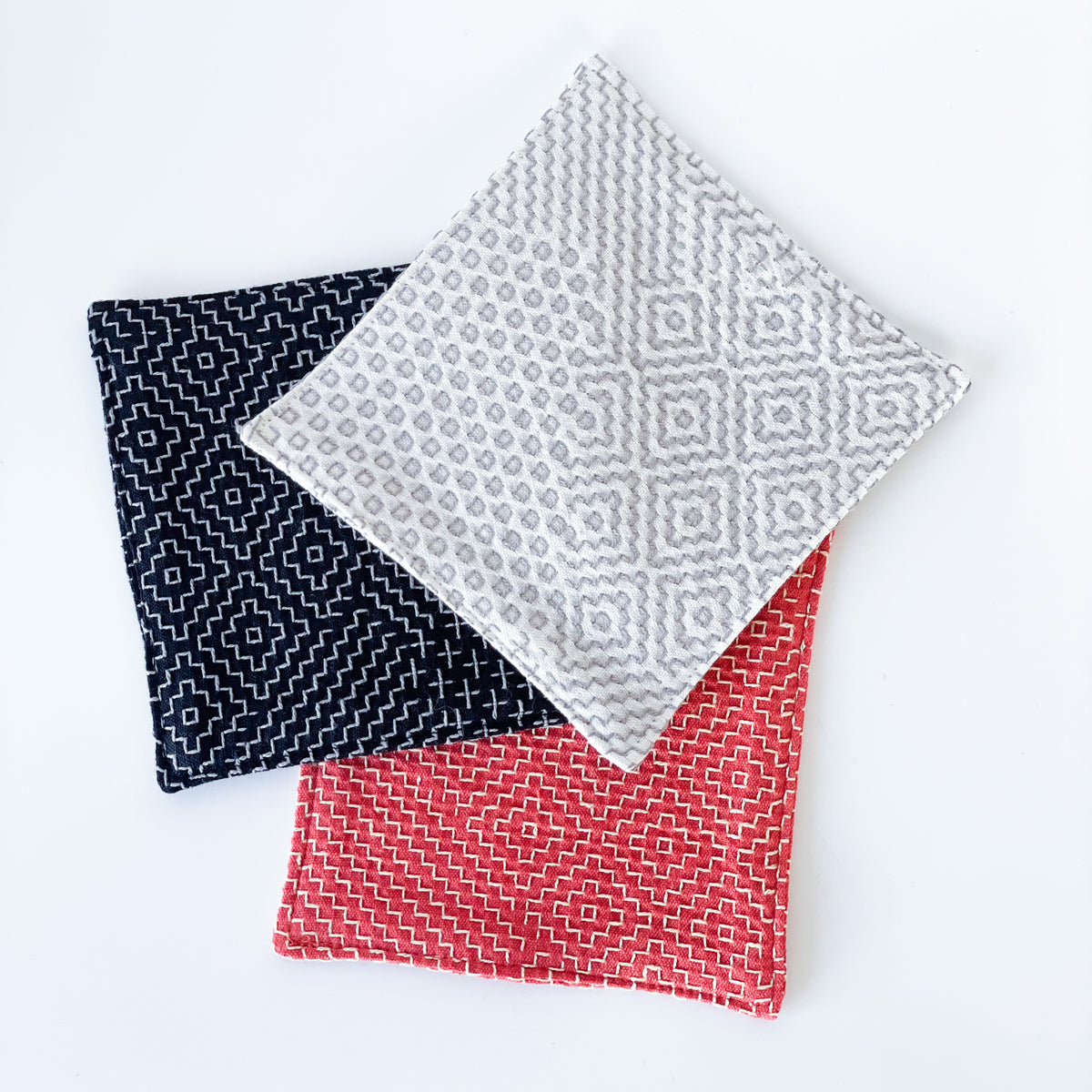 Sashiko Coaster - Dark Navy