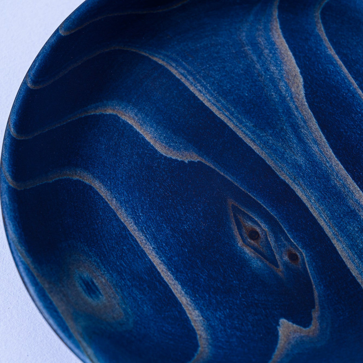 Indigo dye "Sugi" small wood plate (11cm) / Set of 4