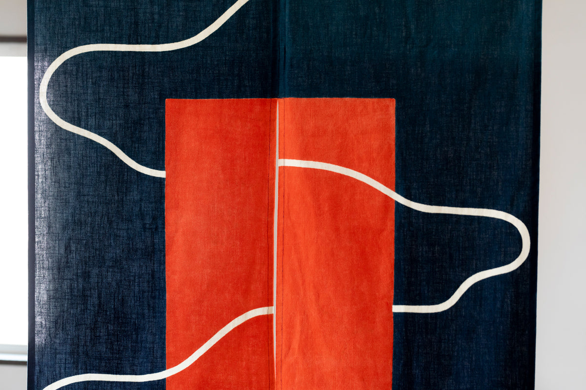“Desire Line” Japanese Noren Hanging