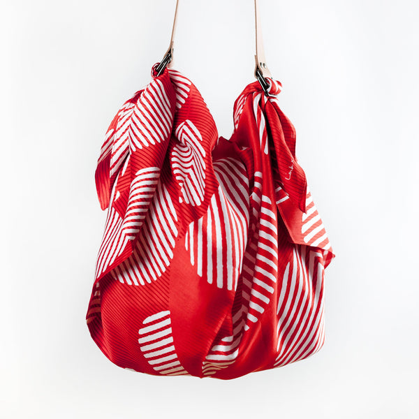 “Dots” furoshiki (red) bag set
