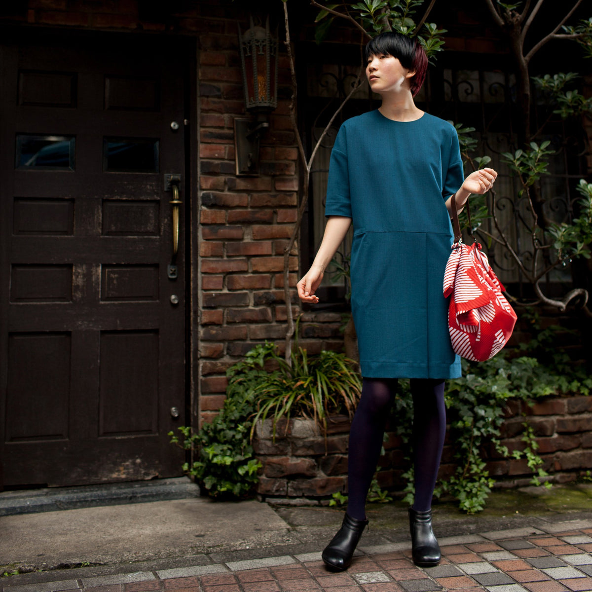 “Dots” furoshiki (red) bag