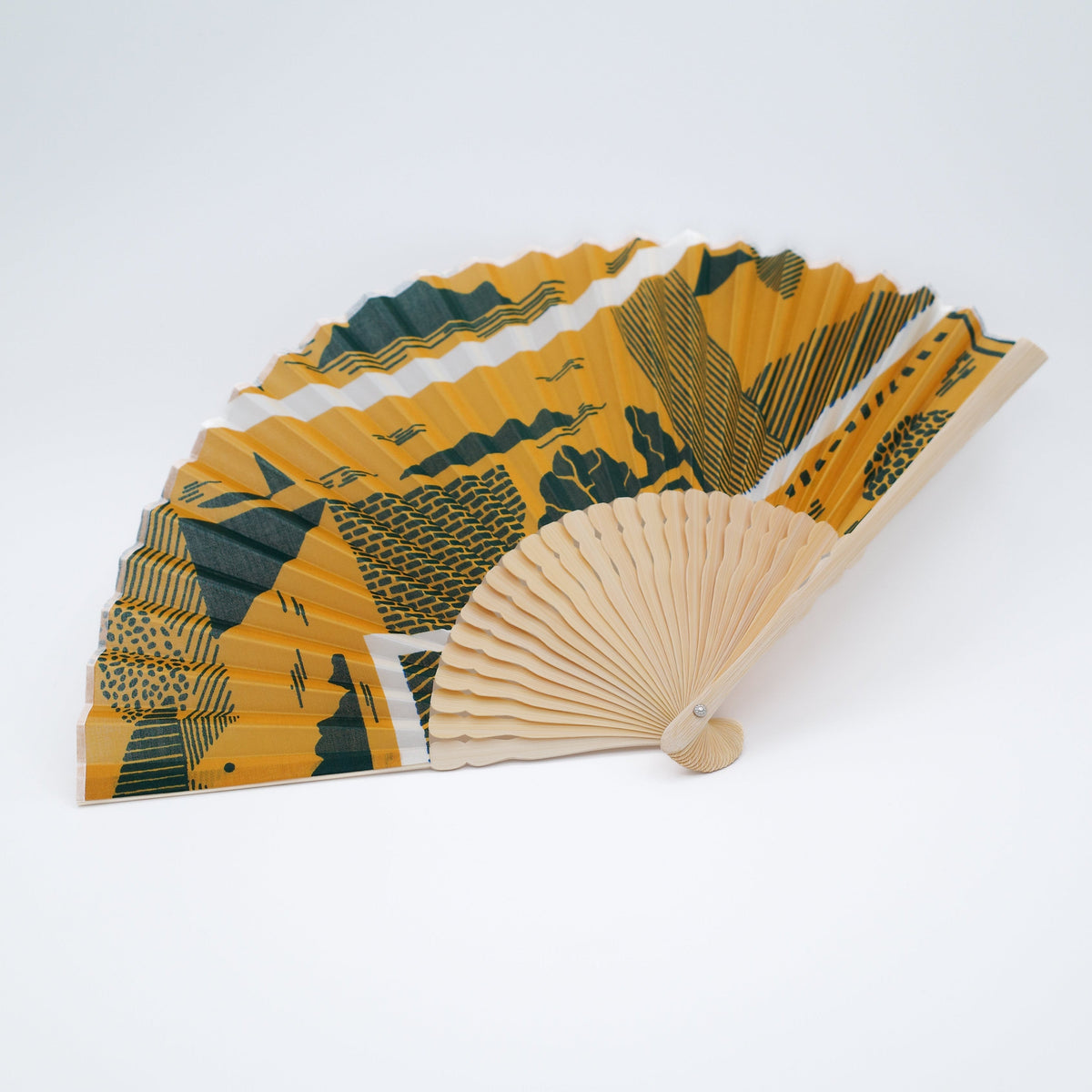 Maze Mustard Upcycled Fan