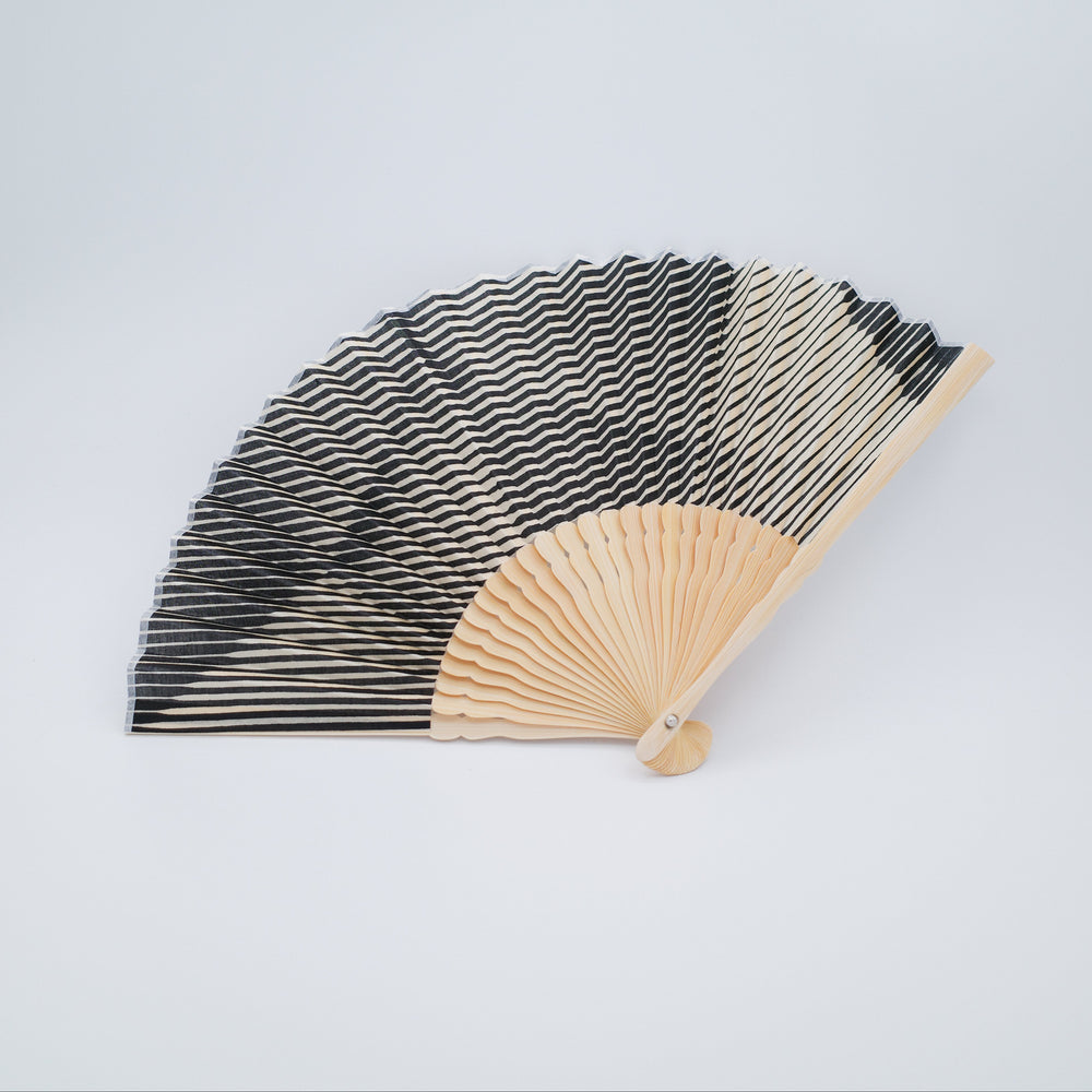 Folded Paper Black Upcycled Fan