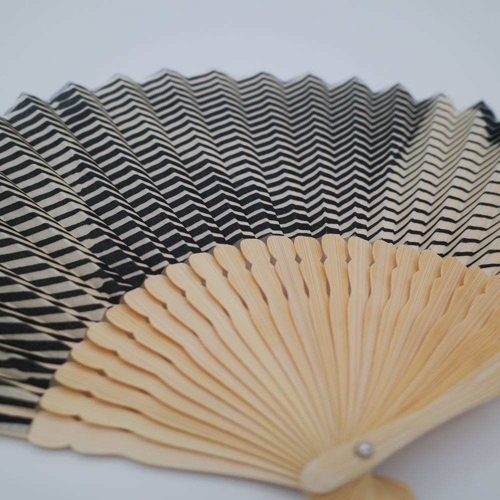Folded Paper Black Upcycled Fan