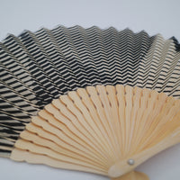 Folded Paper Black Upcycled Fan
