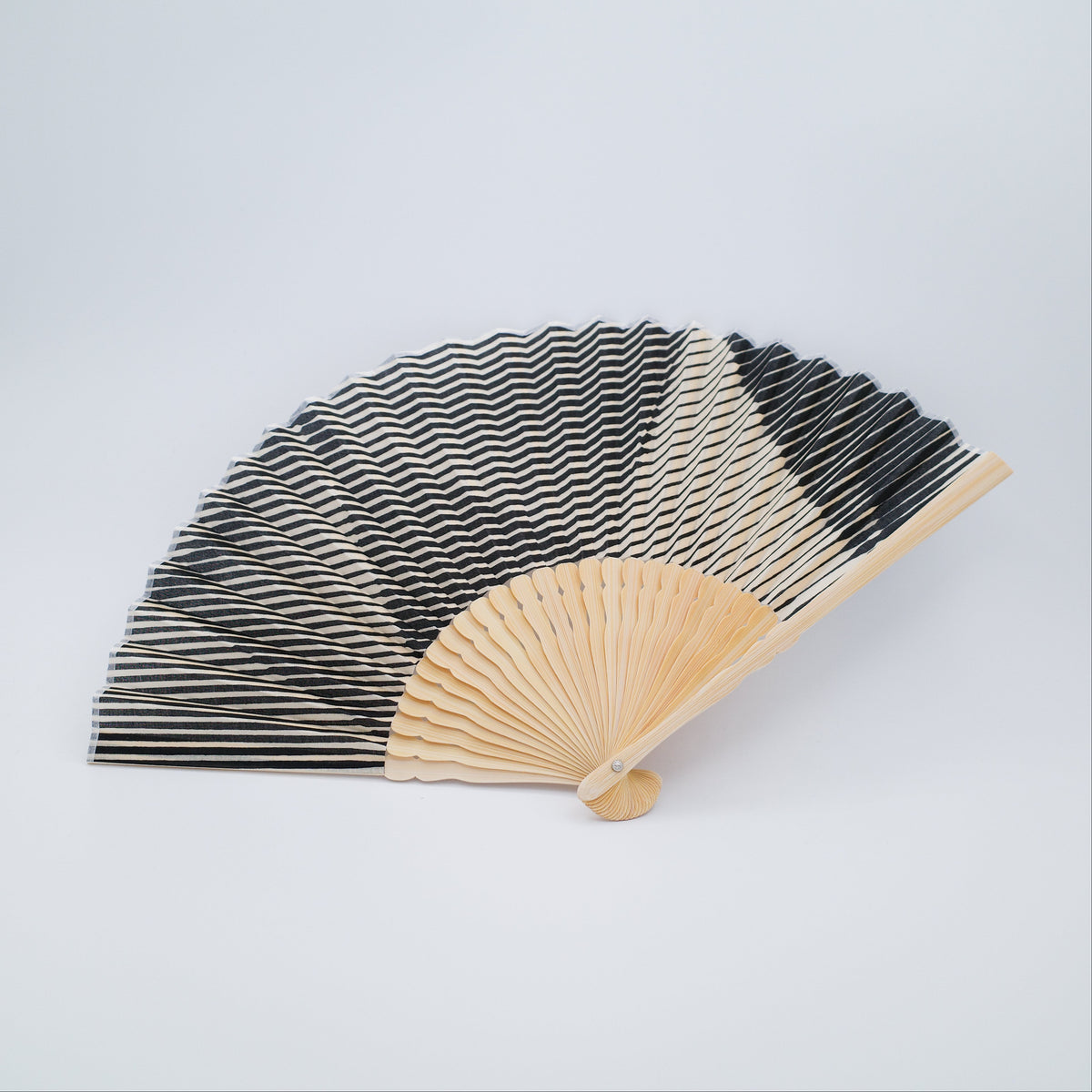 Folded Paper Black Upcycled Fan