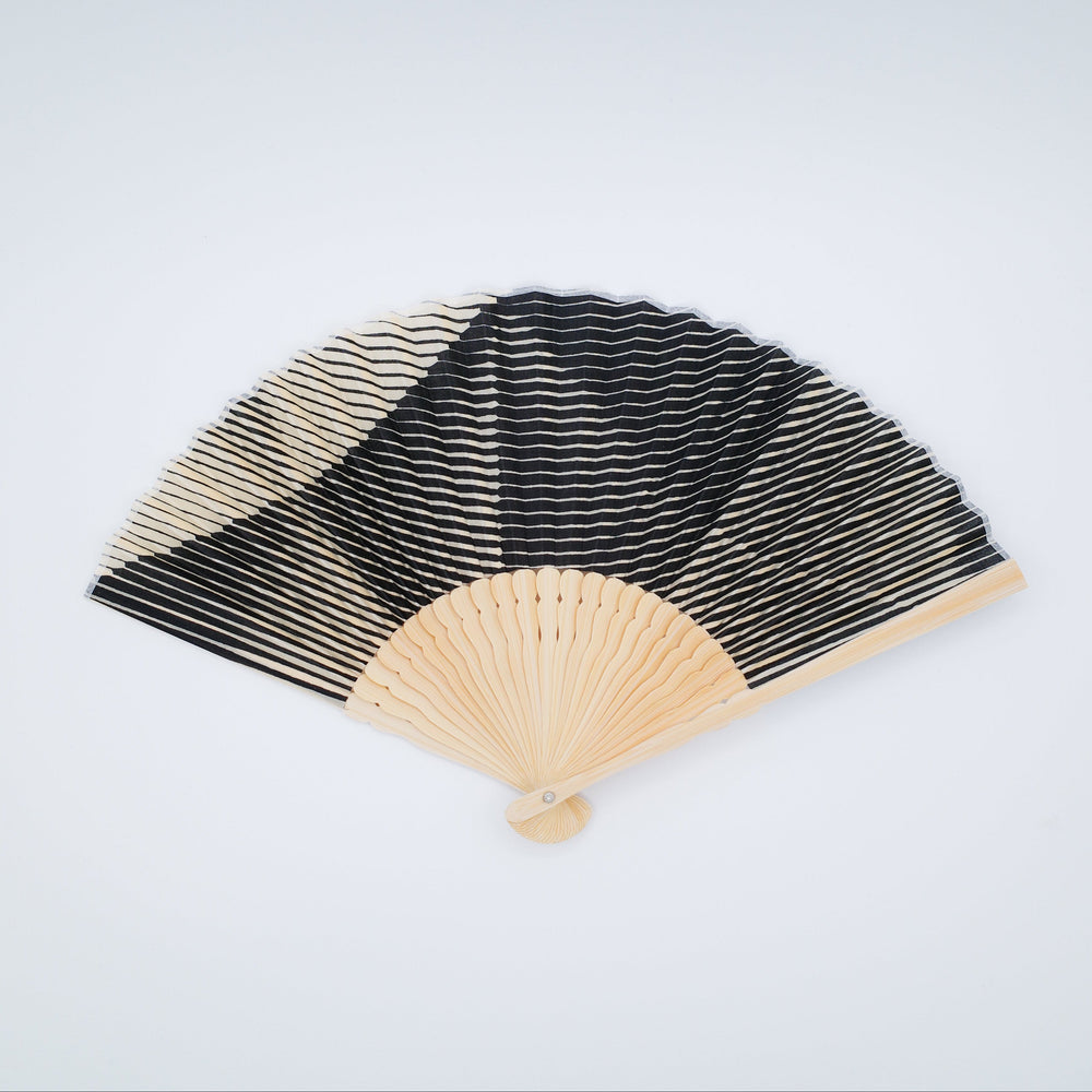 Folded Paper Black Upcycled Fan