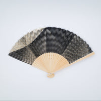 Folded Paper Black Upcycled Fan