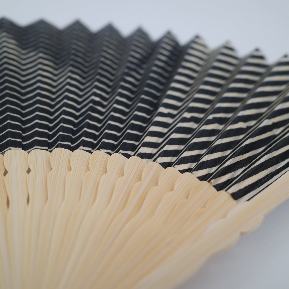 Folded Paper Black Upcycled Fan