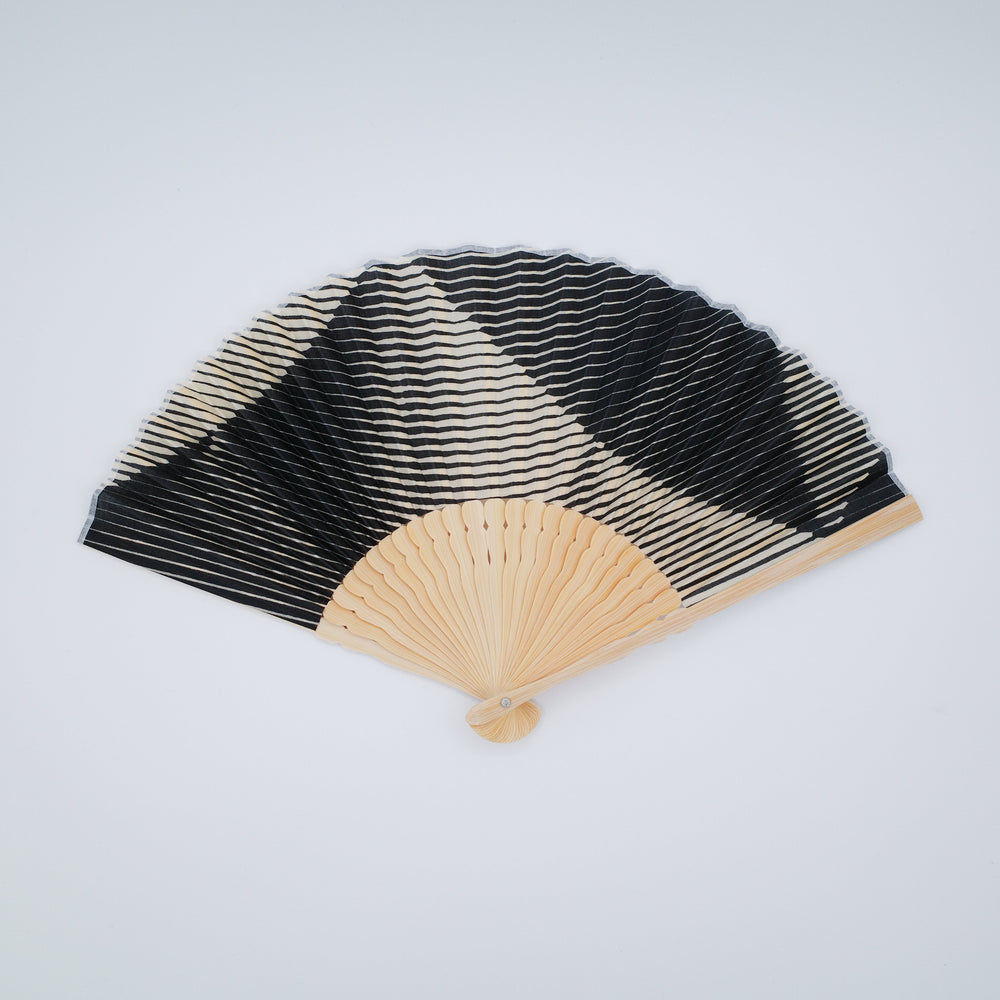 Folded Paper Black Upcycled Fan