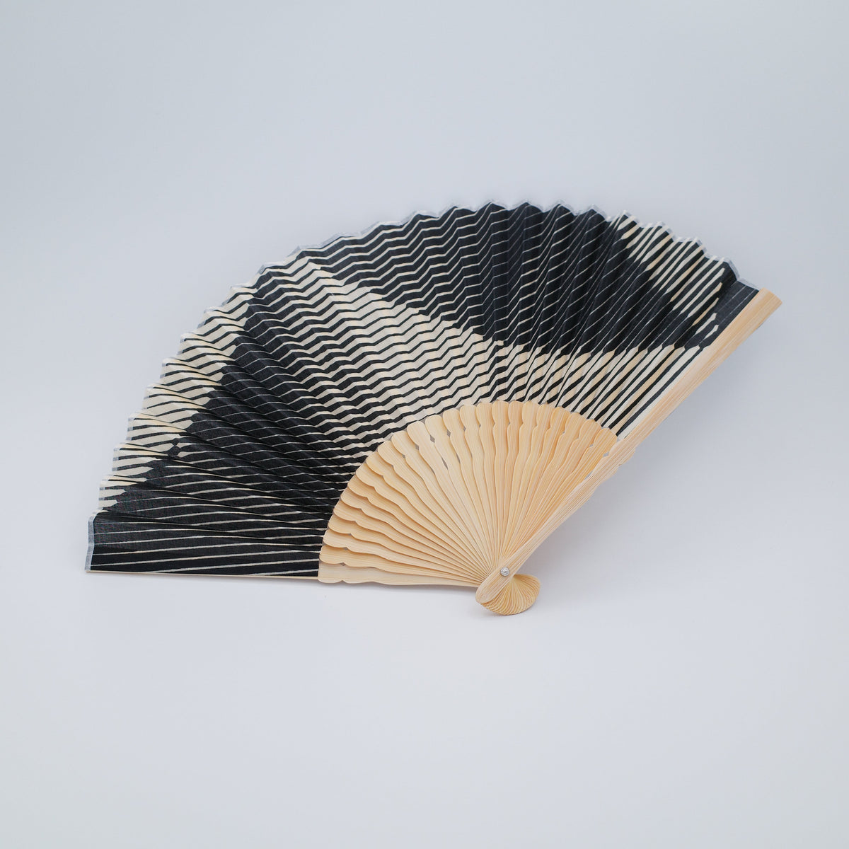Folded Paper Black Upcycled Fan