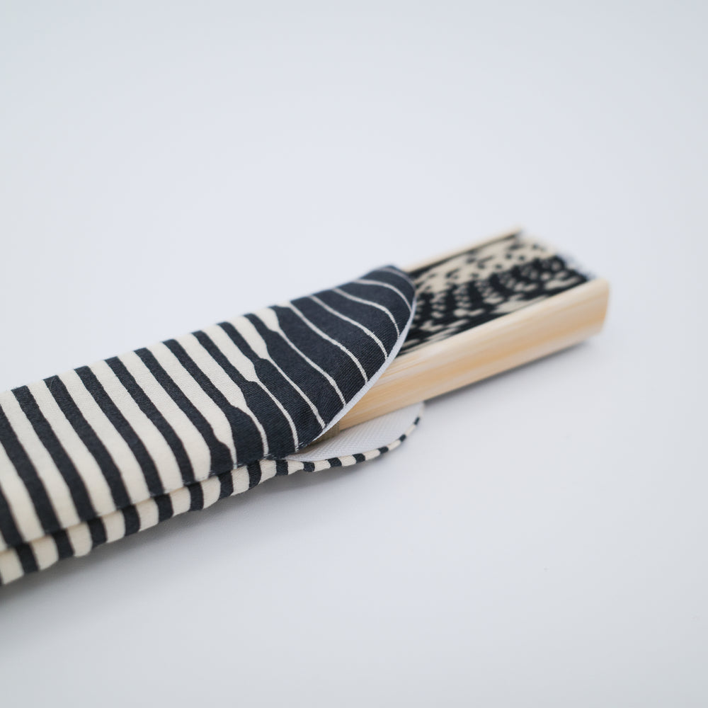 Folded Paper Black Upcycled Fan