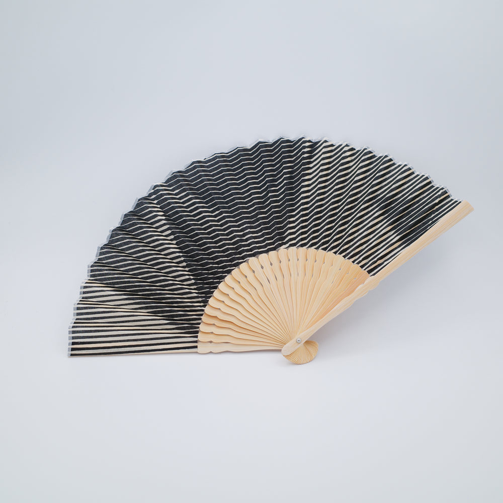 Folded Paper Black Upcycled Fan