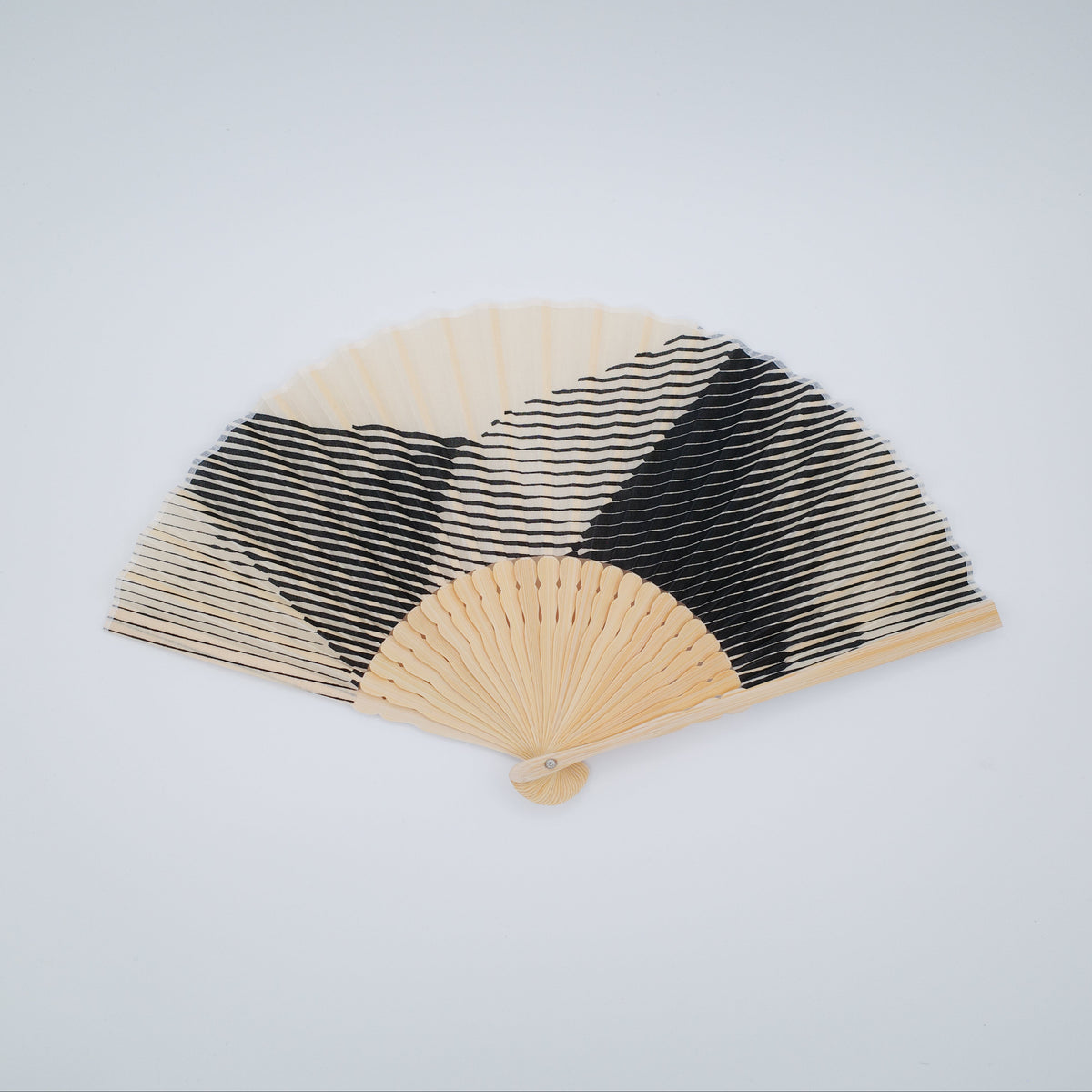 Folded Paper Black Upcycled Fan