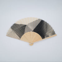 Folded Paper Black Upcycled Fan