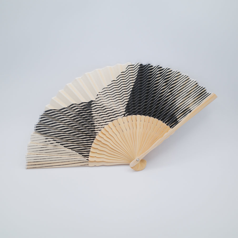 Folded Paper Black Upcycled Fan