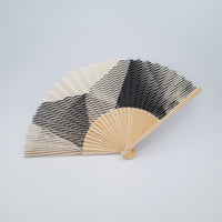 Folded Paper Black Upcycled Fan