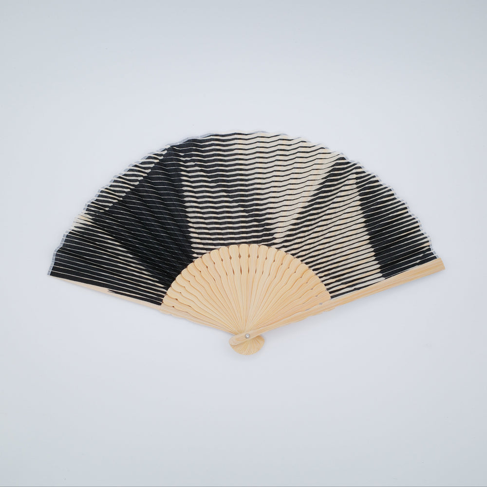 Folded Paper Black Upcycled Fan