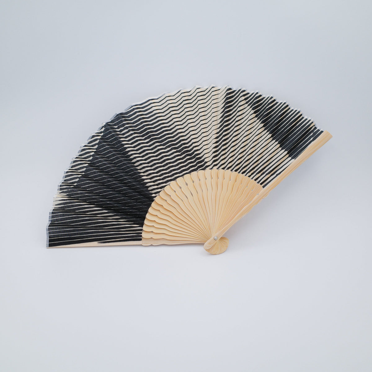 Folded Paper Black Upcycled Fan