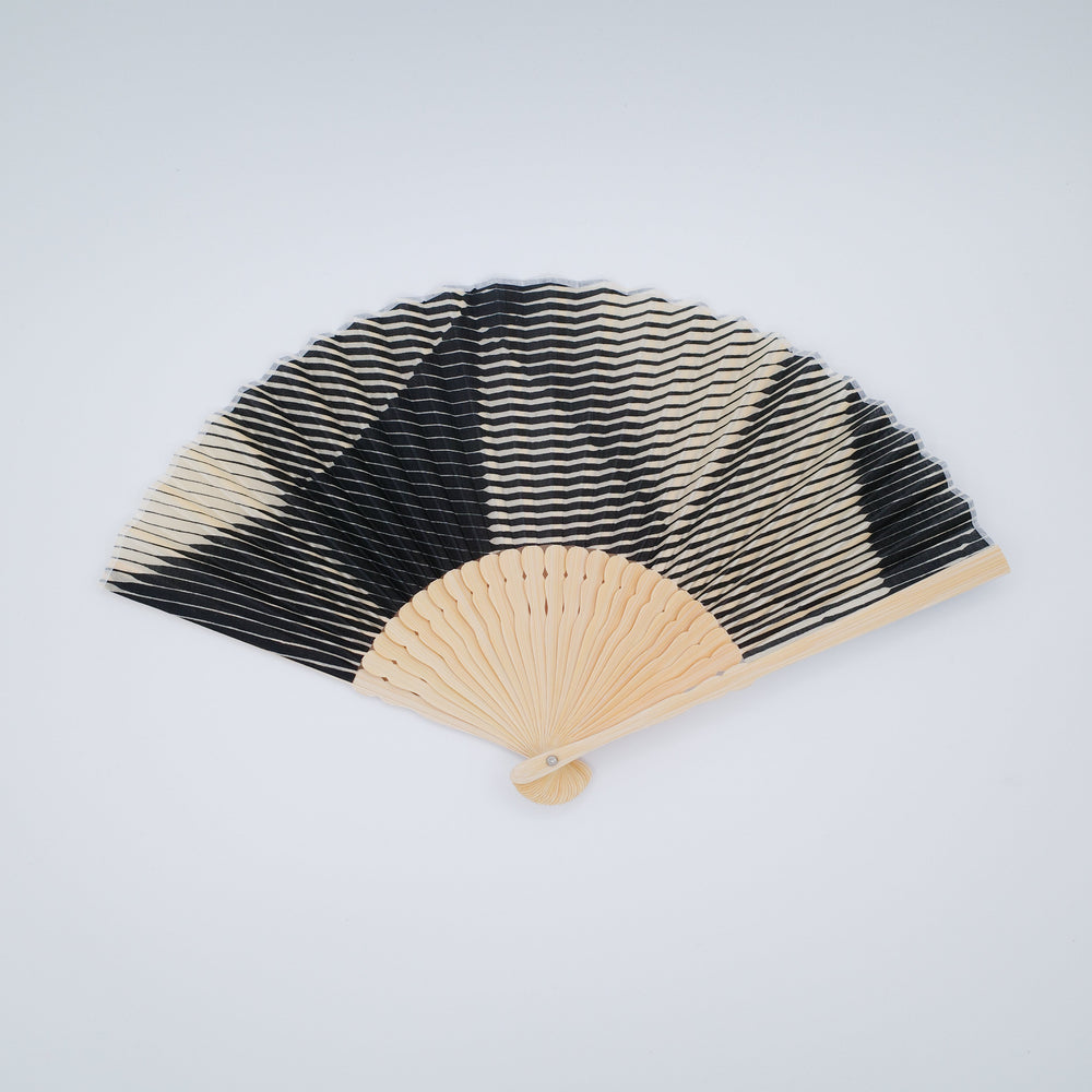 Folded Paper Black Upcycled Fan