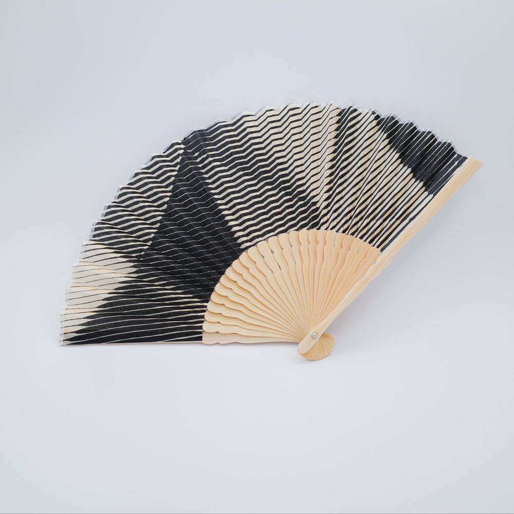 Folded Paper Black Upcycled Fan