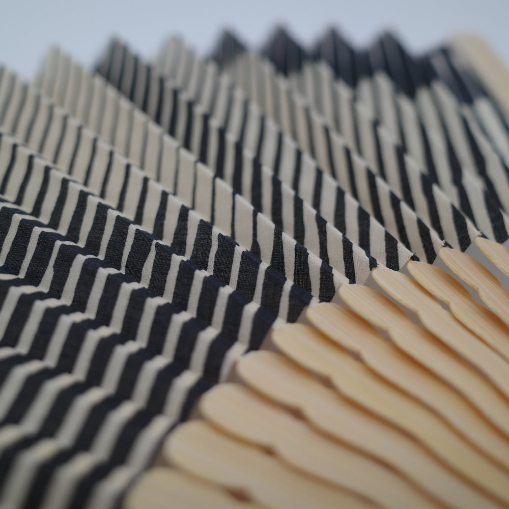 Folded Paper Black Upcycled Fan