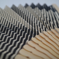Folded Paper Black Upcycled Fan