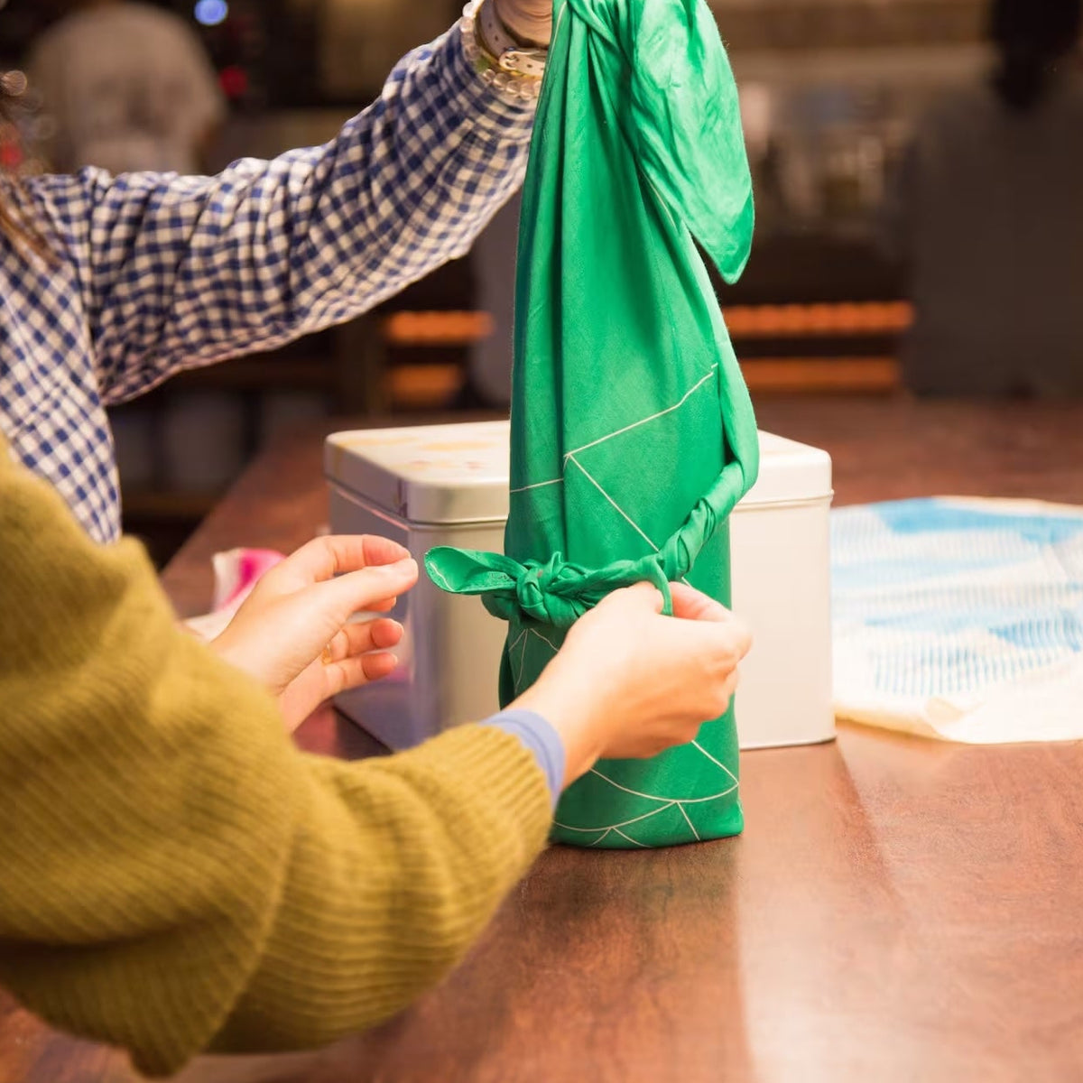 Furoshiki Wrapping Workshop in Tokyo by Link Collective