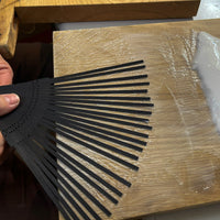 Folded Paper Black Upcycled Fan