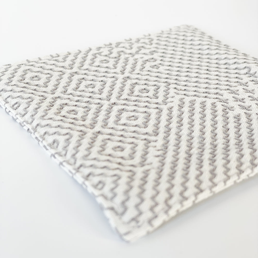 Sashiko Coaster White