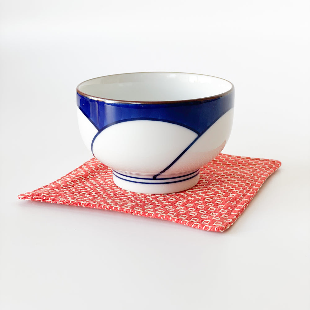 Sashiko Coaster Red