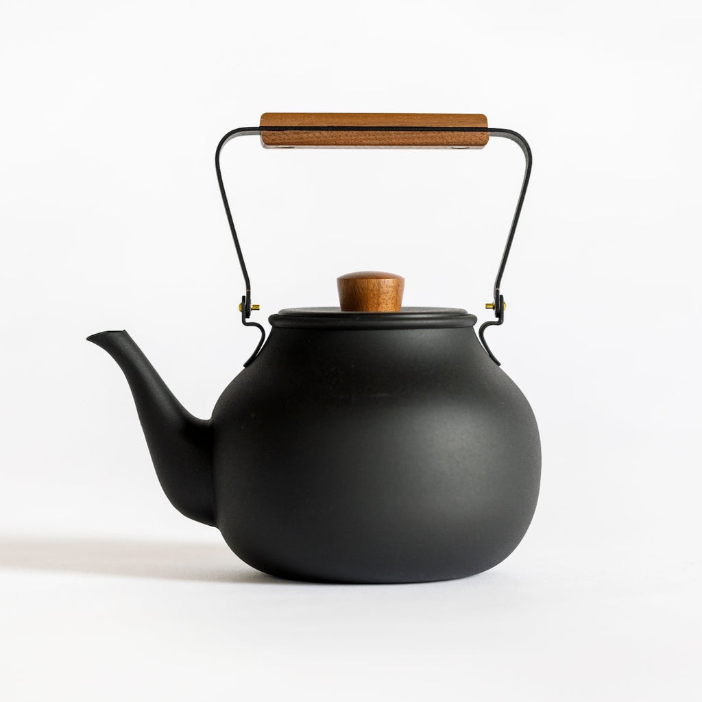 Japanese teapot - Kohiki matt finish with wood handle – wabizest