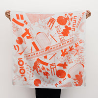 Gift box for furoshiki with mizuhiki ribbon