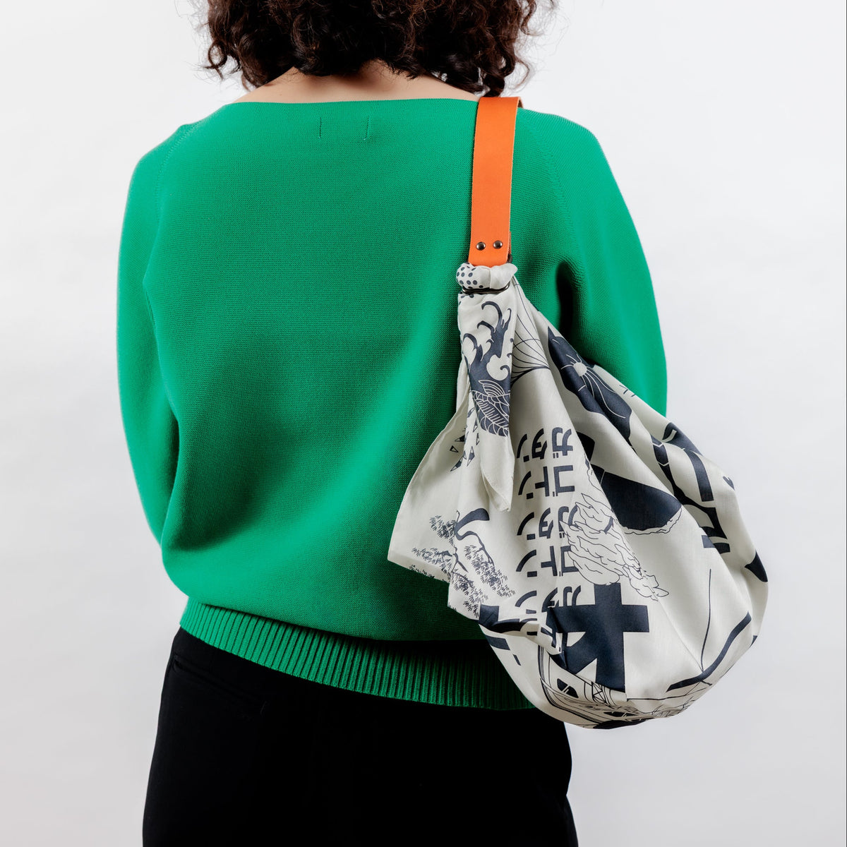 Orange Leather carry strap