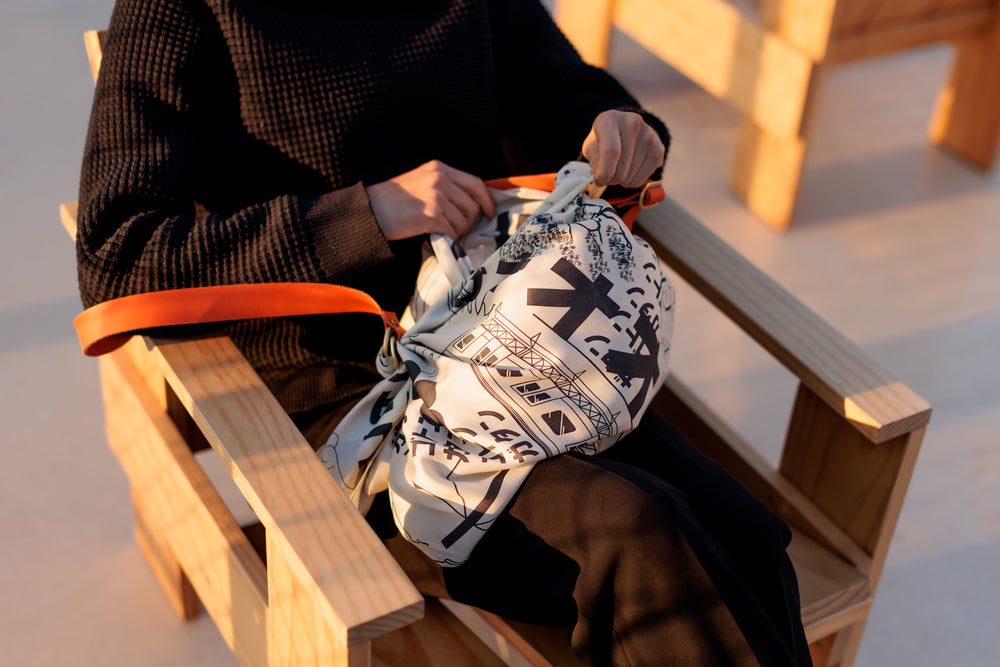 Tokyo Manga Midnight Blue & Orange Adjustable Leather Carry Strap Set