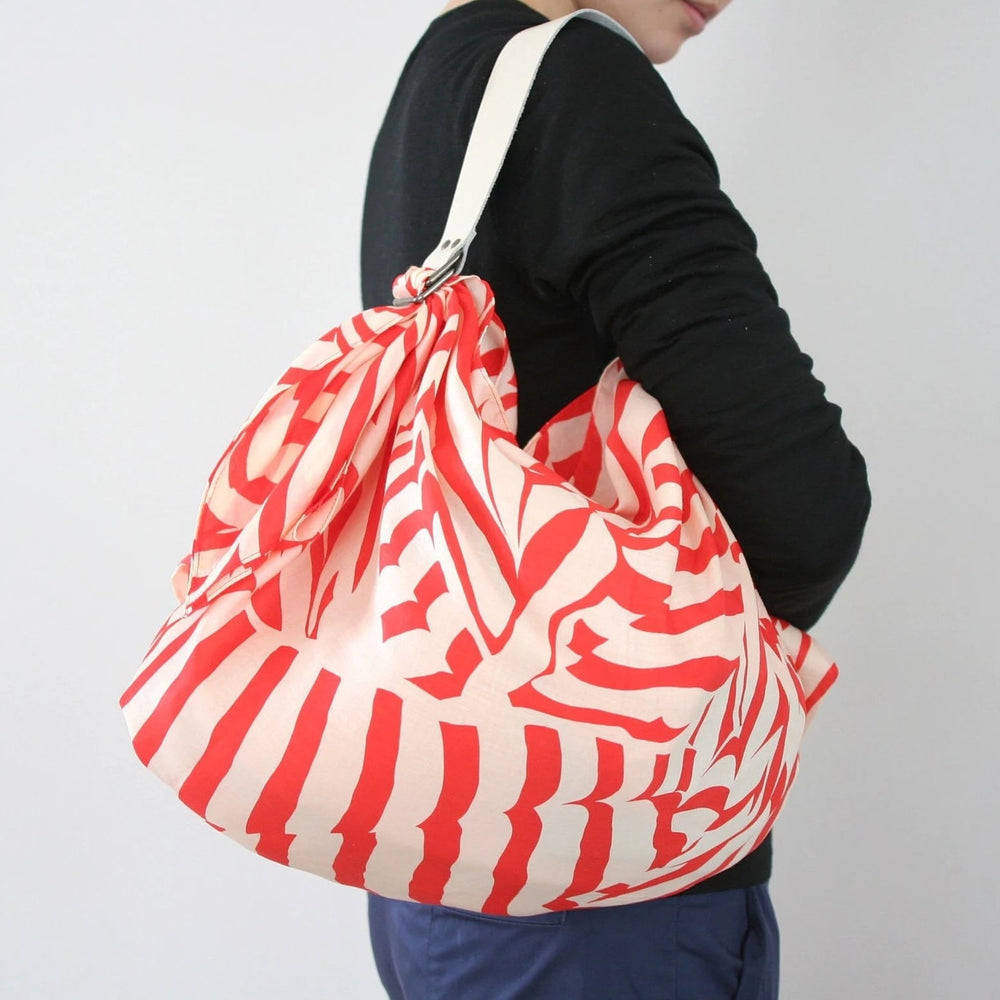 “Stripe” Red Furoshiki Bag Set