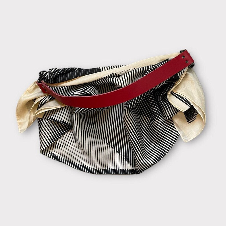 “Folded Paper” Black Furoshiki Bag Set