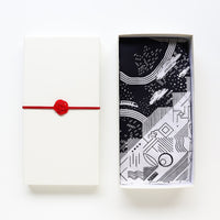 Gift box for furoshiki with mizuhiki ribbon