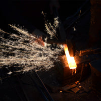 Japanese Santoku Knife with Indigo Dyed Wood Handle