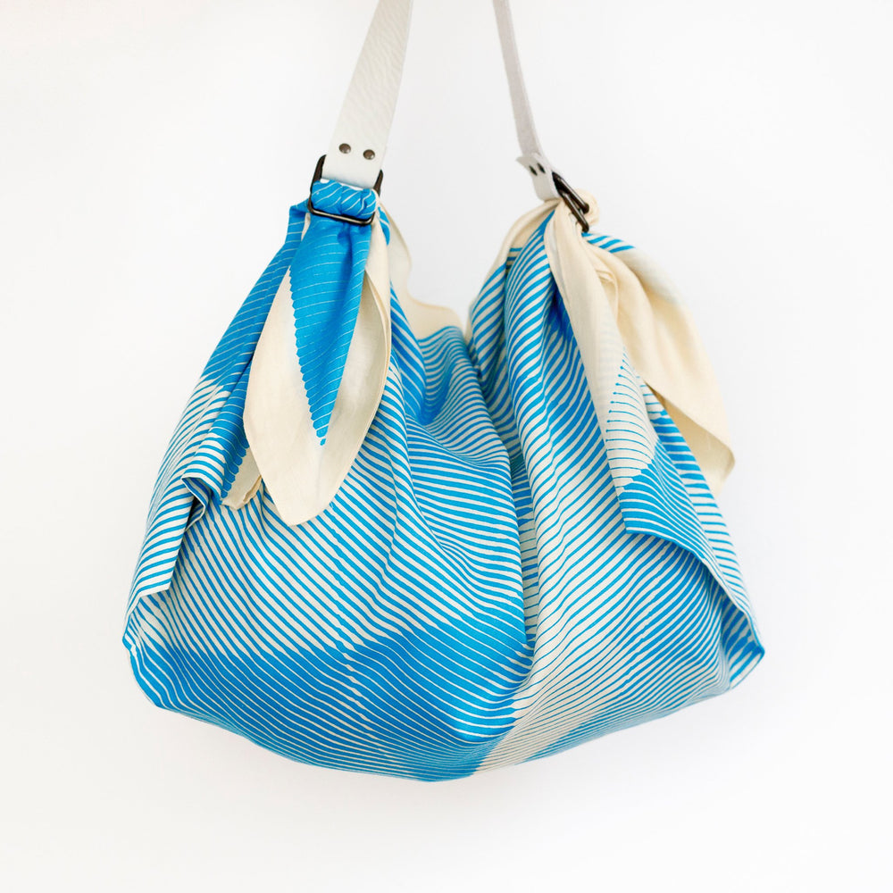 “Folded Paper” furoshiki (blue) bag set